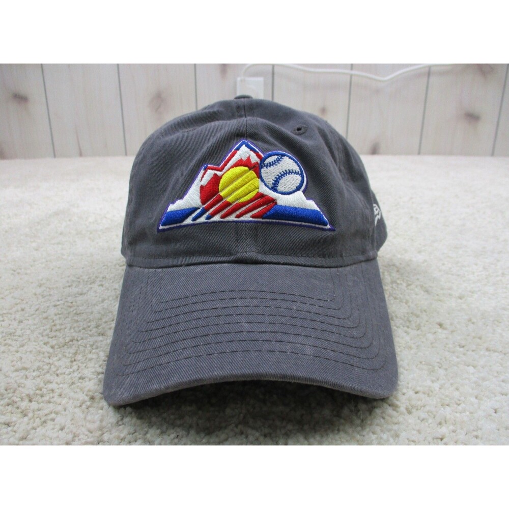 Colorado Rockies Hat Cap Strap Back One Size Gray New Era MLB Baseball Men